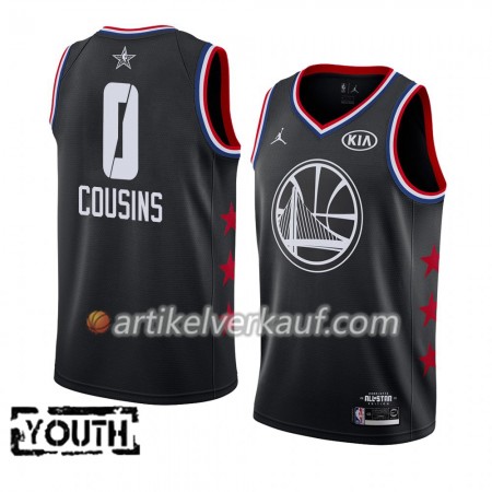 NBA Golden State Warriors Trikot DeMarcus Cousins 0 2019 All-Star Jordan Brand Schwarz Swingman - Kinder